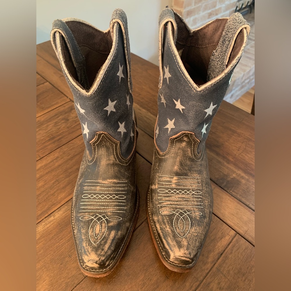 Womens Roper American Flag Ankle Boots - Picture 2 of 6